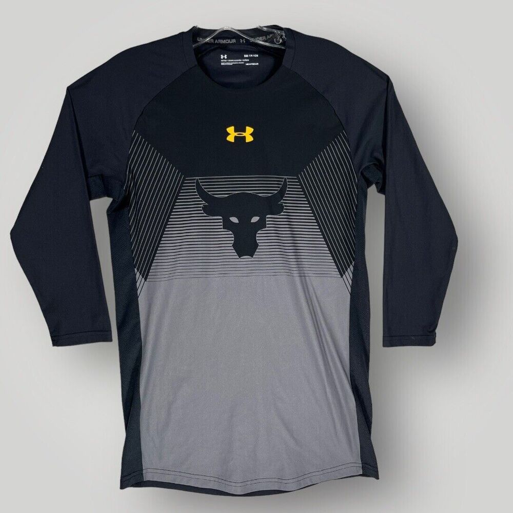 Under Armour UA Project Rock Chase Greatness Athletic Gym Shirt Men's Size Small